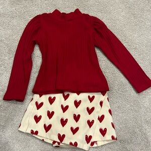 Little girls Valentine’s Day outfit